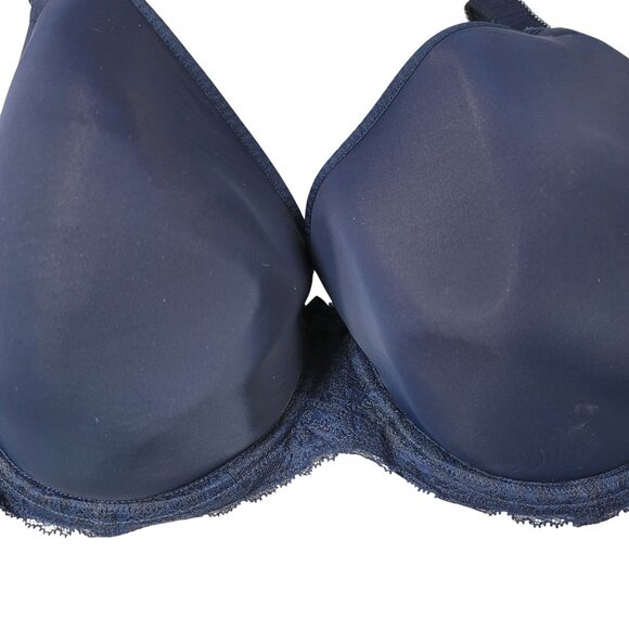Panache Sculptresse Underwire Sasha Bra Blue 40FF Plunge Seamless Light Pad 9506 - Picture 3 of 11